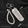 Framendino, Bling Rhinestone Folding Hair Brush Keychain with Mirror for