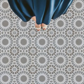 Cordelia Tile Stencil - Tile Stencils for Painting Tile Floor - Reusable Tile Stencils for Linoleum and Cement Floors - Paint Your Old Tile and Save - Stencils for Painting Floors (Large 12"x12")