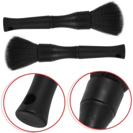 Brochas Suaves para Detallado Automotriz Interior Cepillo De Limpieza del Coche 2 Piezas 6.37X1.18X1.18In para Superficies Delicadas Y Limpieza De Consola