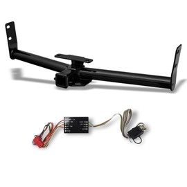 TLAPS 7422445683632 Compatible with 2005-2006 Chevy Equinox / 2006 Pontiac Torrent Class 3 III Black 2" Receiver Trailer Hitch with Wiring & T-Connector