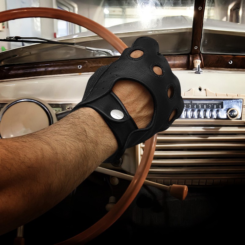 J.A.G. JAG Full Finger Leather Driving Gloves - Cowhide Motorcycle
