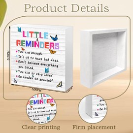 Cidobi Inspiration Saying Wooden Box Sign, Thank You Gifts Wooden Plaque, Funny Office Desk Decor