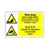 Safety First Display LTD Warning anti-climb spikes paint sign -