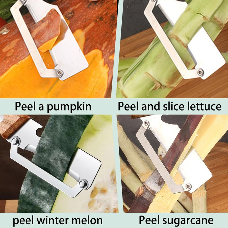 Multi-Functional Vegetable Peeler for Kitchen, Zero Snag Wooden Kitchen Tool,