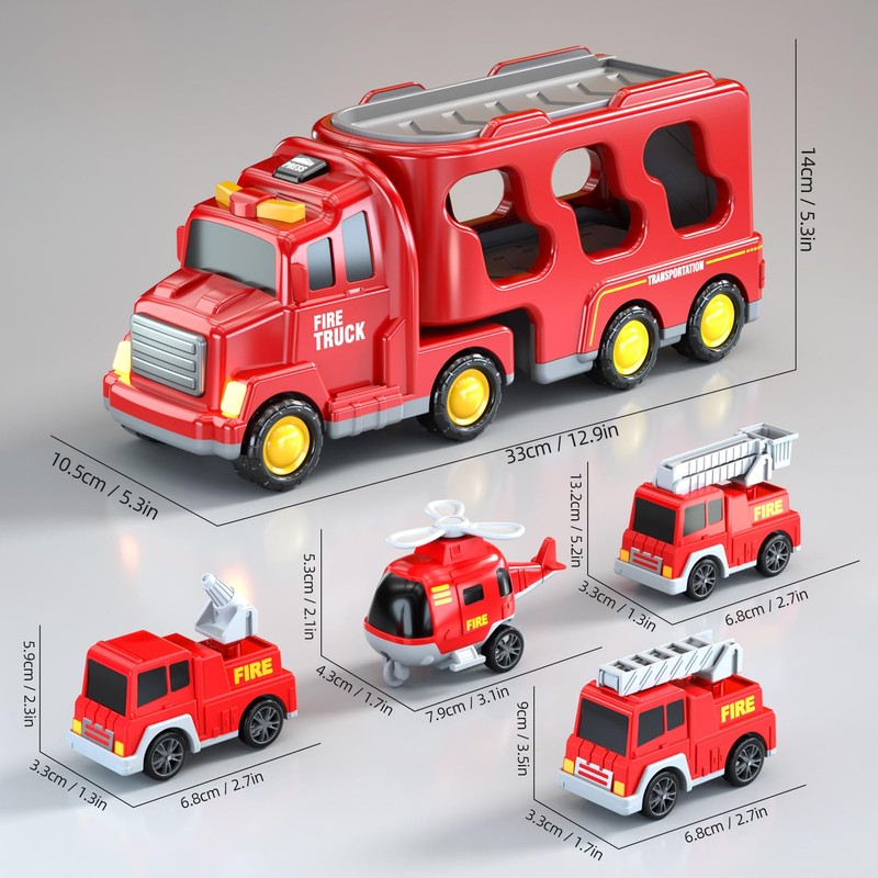 Beby Buty 5 in 1 Fire Truck Cars for Toddlers