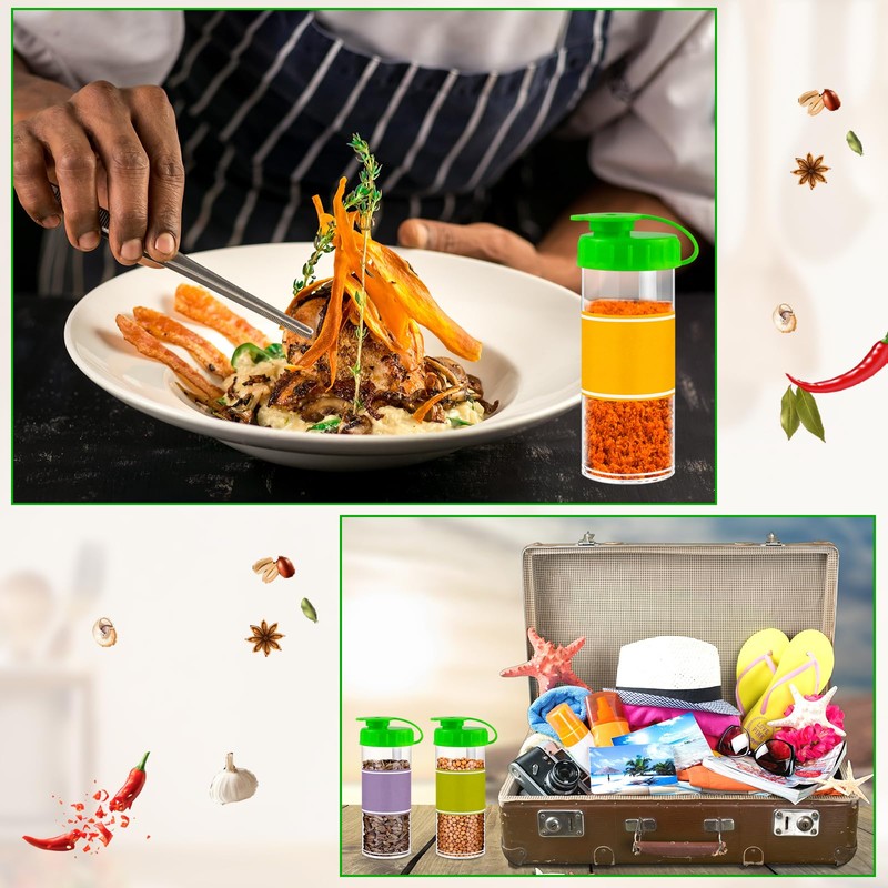 24 PCS Mini Pepper Shakers with Spoon, 15ml Leak-Proof Portable