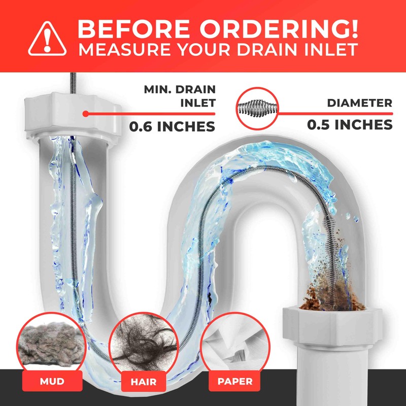 MEISTERFAKTUR drain snake 2.0 [50 FT] - with drill attachment