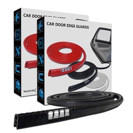 LEADTOPS Car Door Edge Guards, 32.8FT 10M U Shape Moulding Rubber Edge Trim Car Door Protector Guard,Black Color 2-Pack