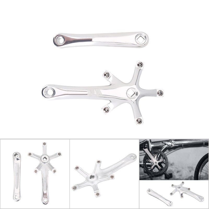 Aluminium Alloy Single Speed Crankset, 110 BCD Crank Arms for