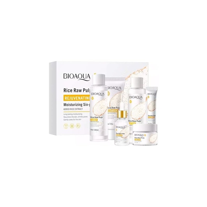Set de Skincare de Arroz Rice Raw Pulp de 6