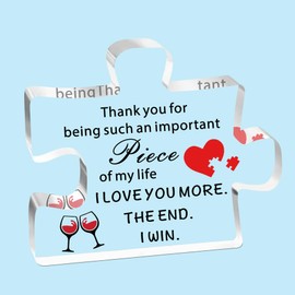 SDOFY Boyfriend Gifts for Him Husband Gifts from Wife Valentines Day Birthday Gifts for Him Her Acrylic Plaque Gifts for Wife on Anniversary I Love You Gifts for Him Her Gifts for Girlfriend