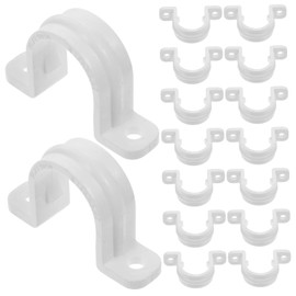 COHEALI 60pcs PVC Insulated Flame Retardant Pipe Clamp Bracket Support for Tubing Practical Hanger for Home Office Factory and More