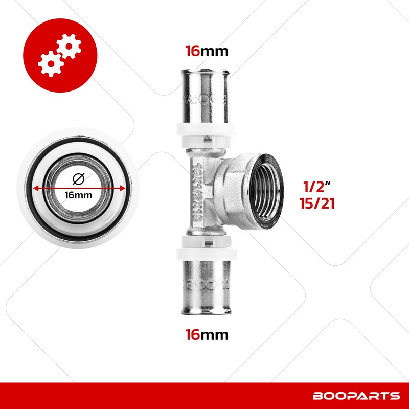 BOOPARTS Multilayer Connector, 16-1/2" F (15-21) - 16A Crimping Contour