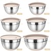 Mixing Bowls with Airtight Lids Set, 26PCS Stainless Steel Khaki