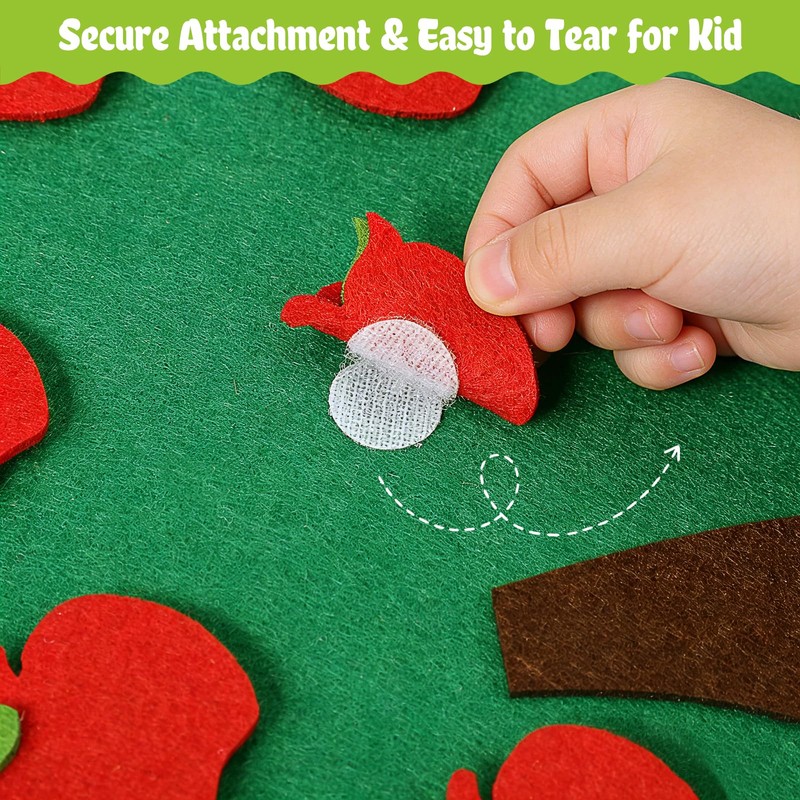 MAGICLULU Felt Apple and Number Tree, Kids Math Numbers Counting