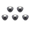 ZHYOHEN 4PCS Black Adhesive Pulley Three Beads Universal Wheel Storage