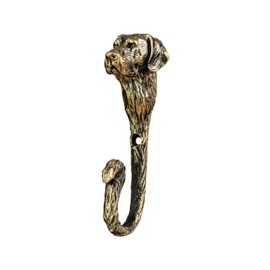 TUTURA LUTSS Labrador Dog Brass Wall Hook – Handmade Solid Brass Coat Hook – Decorative Pet-Themed Wall Mount for Towels, Bags, Leashes
