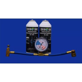 EnviroSafe R134a Replacement Refrigerant for SUV | 2 Cans + Charging Gauge