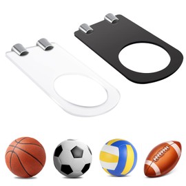 TRINENOX Wall Mount Ball Rack Display, Acrylic Stand for Basketball, Soccer, Volleyball, Rugby, Football - 2 Mix