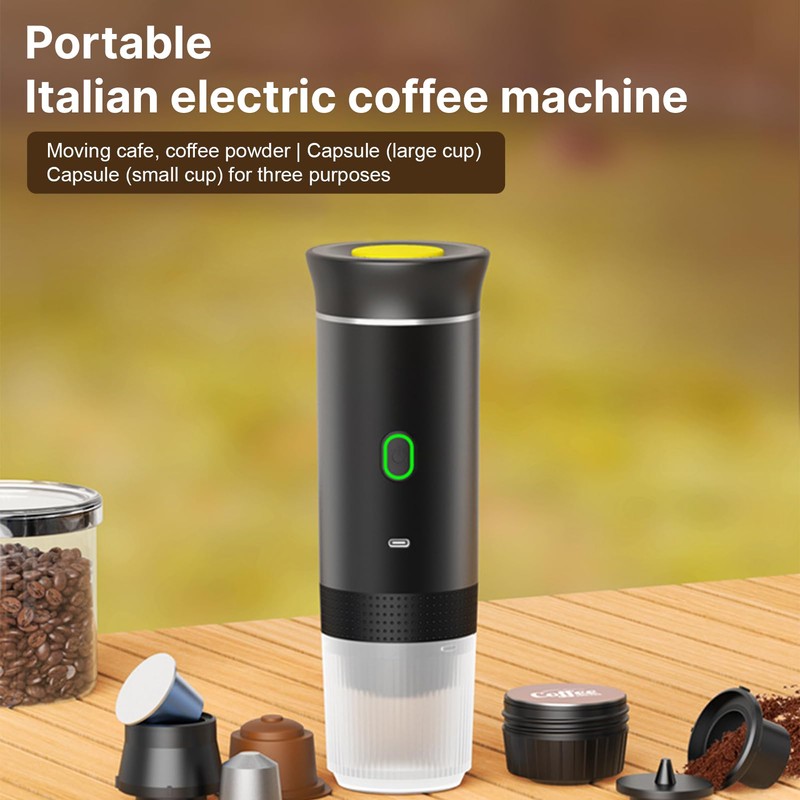 Decdeal Cordless Coffee Machine for Car Home Travel 3 in