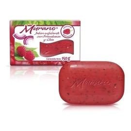 Jabón Barra Murano Exfoliante Corporal Frambuesa Chía 150g