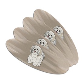Shih Tzu Pet Dog Double-Sided Oval Nail File Emery Board Set 4 Pack