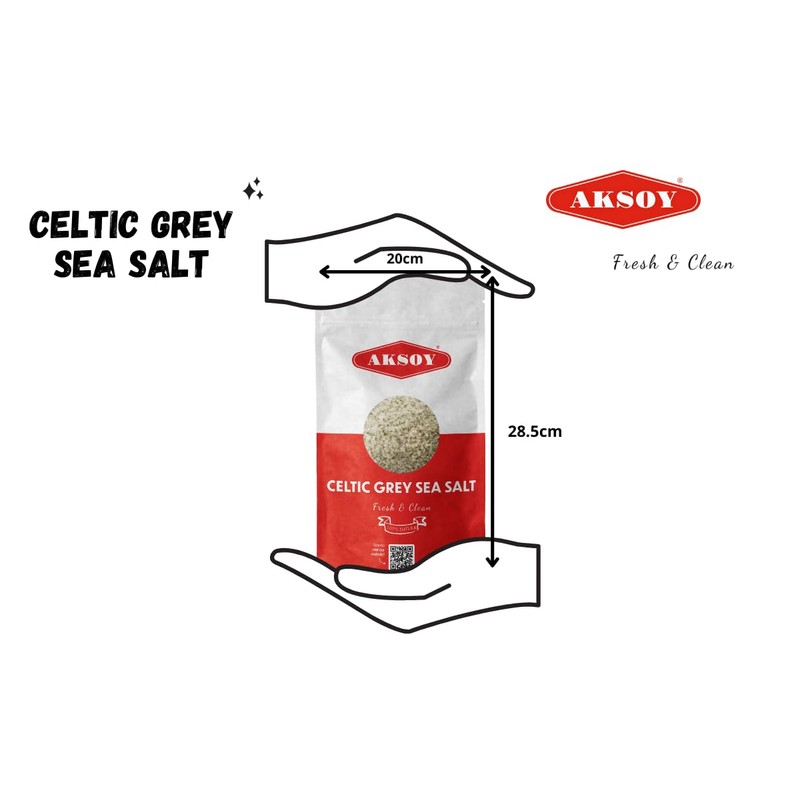 Aksoy Celtic Grey Sea Salt Coarse 500g Natural Mineral-Rich Sea