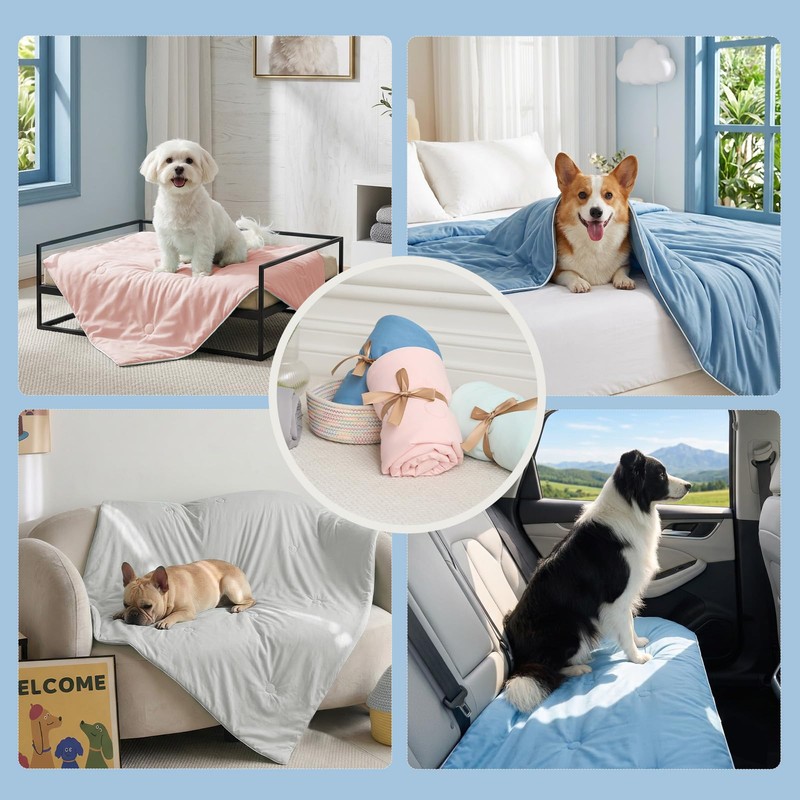 Soulbond Cooling Blanket for Large Dogs - Q-MAX>0.45-40" x50, Ocean