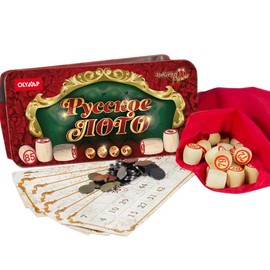 Aeiniweraabbcc Monond PDTXCLS FVLFIL compar Lotto Game Russian Lotto (Loto) Playset with Wooden Figures Bingo Game Family Game