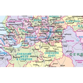 Supersize UK Counties Map (Laminated Wall Map)