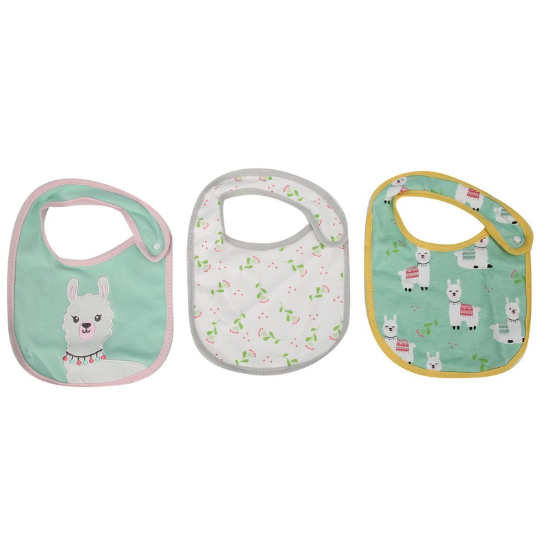 3Pcs Insular Baby Cotton Bibs Cotton Cartoon Print Pattern Eating