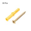 uxcell 6mmx40mm Plastic Expansion Tube for Drywall with Screws Yellow