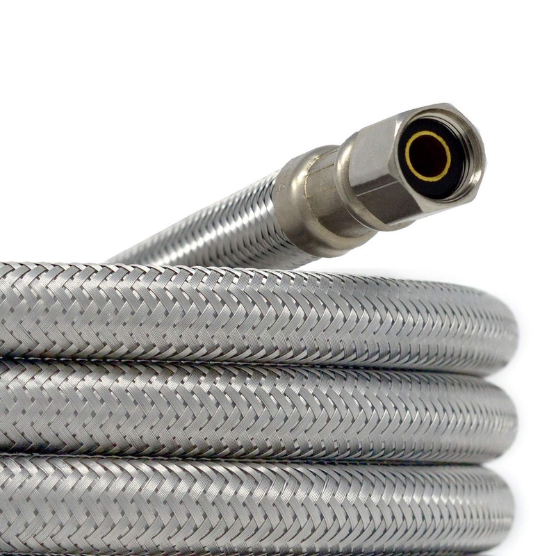 Braided Stainless Steel Ice Maker Water Supply Hose - 10