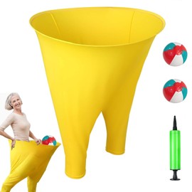 Granny Pants Yard Game Sets, 2025 New Giant Outdoor Party Game with 2 Bouncy Balls and 1 Pump for Family Reunion Games, Backyard Gatherings & Team Games