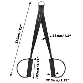 KYLIN SPORT - Mango largo de estribo con mosquetón de metal, accesorios para máquina de banda de resistencia, empuñaduras de silicona, correa de fitness