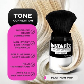 Instafix Temporary Quick Fix Color Corrector and Dry Toner for Unwanted Yellowing Blonde Hair- Platinum Pop - Mellow The Yellow -