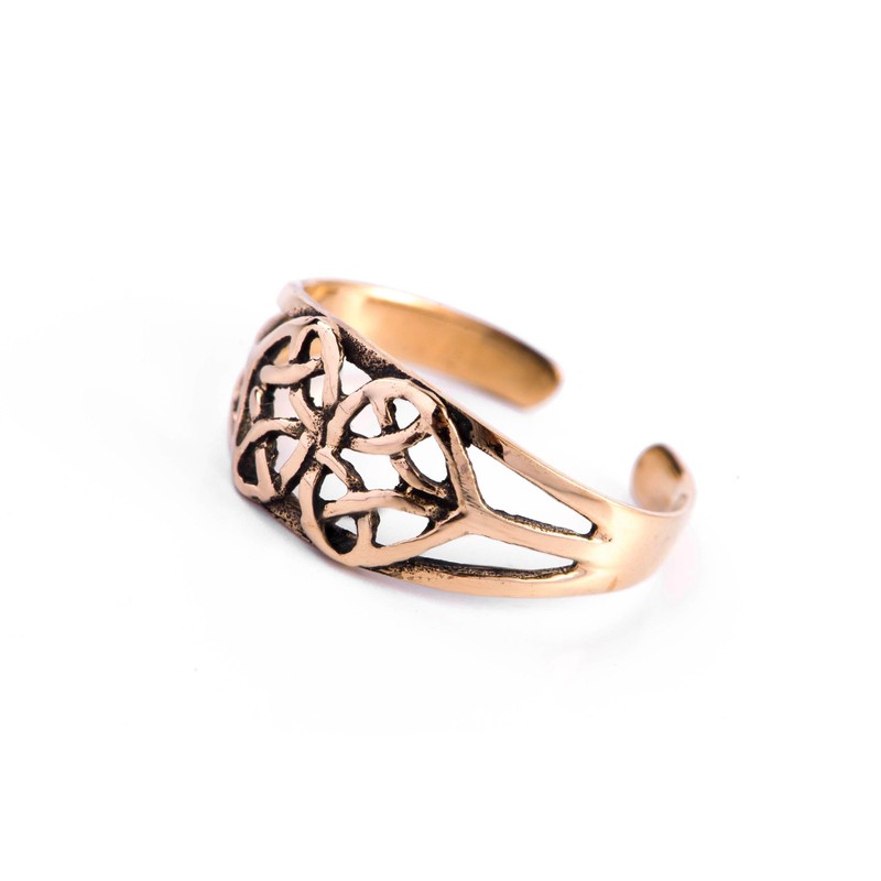Windalf TIALTU 7mm Celtic Knot Jewelry Bronze Toe Ring, Bronze