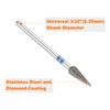HARFINGTON 120-140 Grits Diamond Grinding Bit 4.2mm Bullet-Head 2.35mm Shank