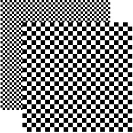 Generic Black White Checkered Double Sided Paper Cardstock 12x12-5 Sheets