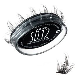 Lashify Stardust 12mm Gossamer Eyelash Extensions Refill, The Multi-Length Multi Layered Lash, Thin Fibers of the Classic "C" Style, Black, Easy DIY False Lashes