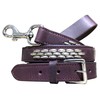 BRADLEY CROMPTON Genuine Leather Matching Pair Dog Collar and Lead