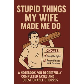 Stupid Things My Wife Made Me Do - A Notebook for Regretfully Completed Tasks and Questionable Chores: Funny Lined Journal for Husbands, Gift for Married Men