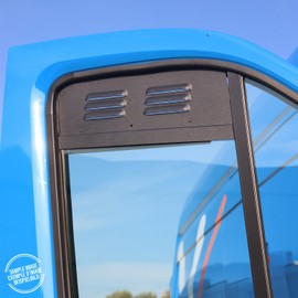 OMAC Window Air Vent for Ram Promaster 2015 to 2023, Caravan Rain Deflector, Side Window Rain Guards, 2 Pcs, Black