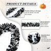 Halloween Tinsel Garland with Ghost Black Foil Metallic Xmas Tree