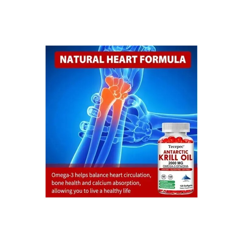 Suplemento Aceite Krill Antártico Tecepec 120 Cápsulas
