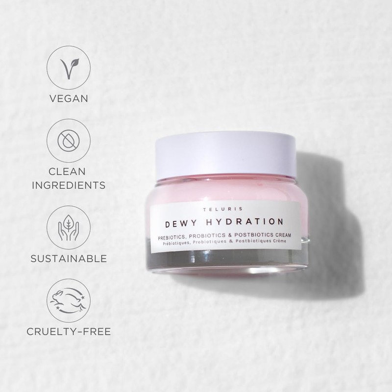 Teluris Dewy Hydration Pre, Pro & Postbiotics Cream - Microbiome