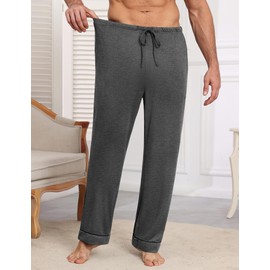 Ekouaer Mens Pajama Pants Sleepwear Soft Pjs Bottoms Sleep Lounge Long Pant with Drawstring & Pockets