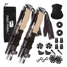 2 Bastones Senderismo Plegables Ligero Para Trekking Y Trail