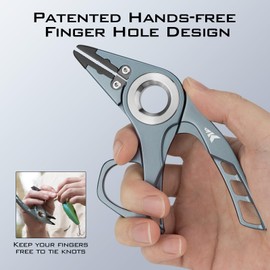 KastKing Micro Gila Fishing Pliers, Integrated Finger Hole, Aircraft Grade Aluminum, Fishing Tools, Saltwater Resistant Fishing Gear, Tungsten Carbide Cutters, Charcoal