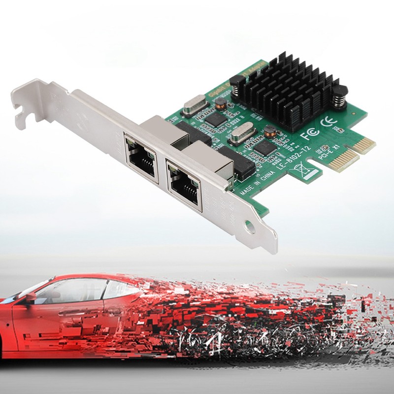 10/100/1000Mbps RJ-45*2 Dual port PCI-Ex1 GigabiT network Card for 8102-T2